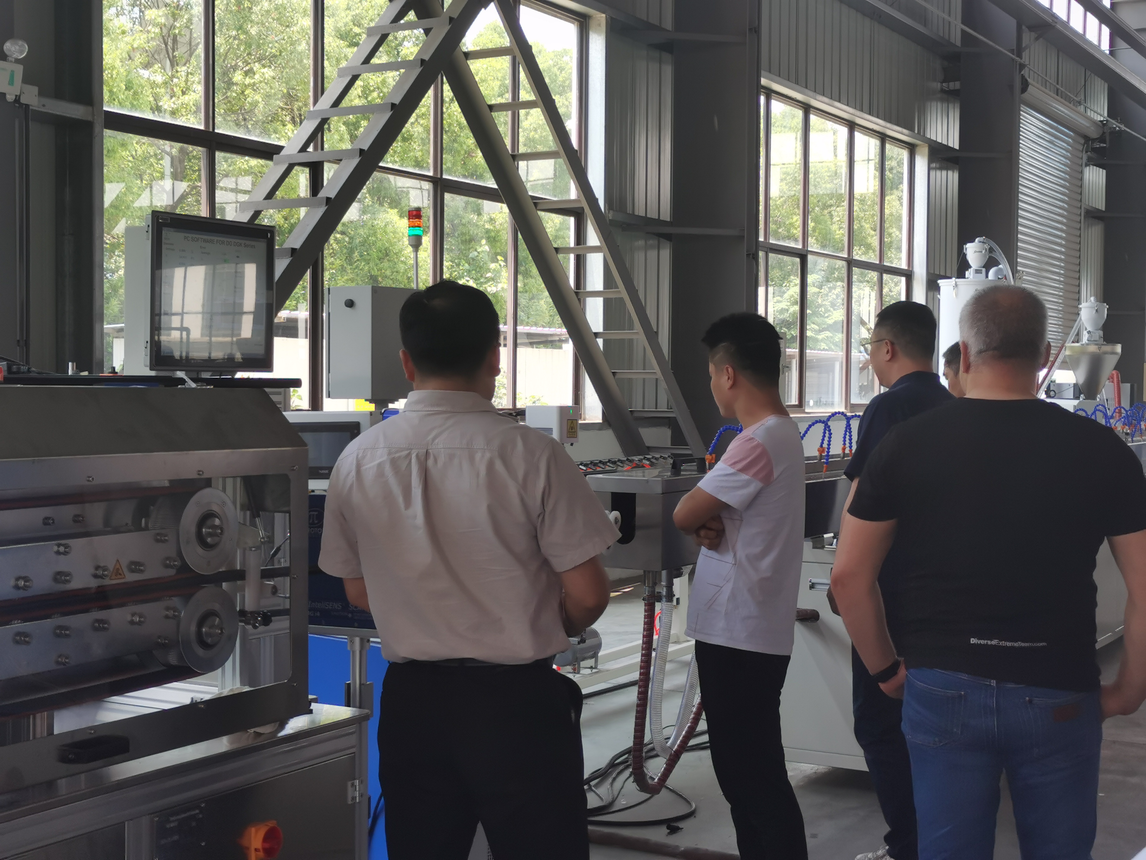 BAOD EXTRUSION TPV Knitting Composite Hose Extrusion Line Successfully Accepted